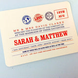 wedding. stationery, invitations, invites, custom made, tailor made, hand made, hand crafted, made to order, save the date, postboxes, personalised, tableplans, seating plans, tags, stickers, R.S.V.P.. info cards, foil, pocket fold,  signs, Inspired by Script, Northallerton, North Yorkshire, Cleveland, County Durham,