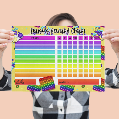 PERSONALISED ALUMINIUM FIDGET REWARD CHARTS