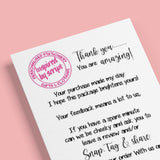 PERSONALISED SNAP, TAG & SHARE CARDS- 8.5cm x 5.5cm