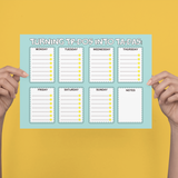 ALUMINIUM DRY WIPE CHART - MENU PLANNER