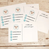 SS - A6 PERSONAL BUSINESS LOGO THANK YOU NOTE POSTCARDS