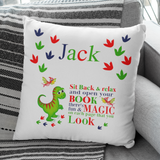 PERSONALISED DINOSAUR POCKET CUSHION COVER
