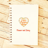 Planner / Diary / Journal- A4 or A5 Spiral Bound with 60 pages