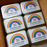 50 AFFIRMATION CARDS IN TIN