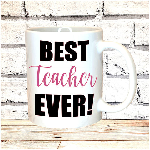 TEACHER PERSONALISED  MUG / COASTER - - BEST TEACHER EVER