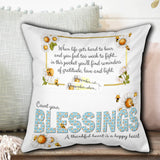 COUNT YOUR BLESSINGS APPRECIATION POCKET CUSHION WITH FILLING