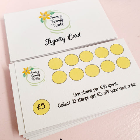 Small Cards - Loyalty Cards - 8.5cm x 5.5cm