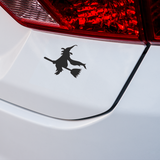 WITCH ON A BROOMSTICK DECAL FOR WINDOW CAR LAPTOP MIRROR DRINKS BOTTLE